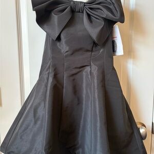 Mac Duggal Black Dress with Bow Accent